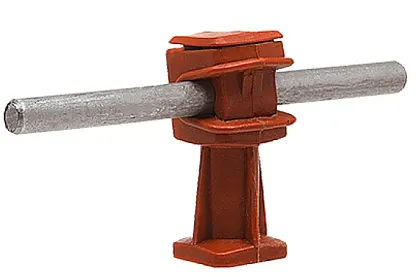 Держатель проводника круглого 6-8 мм коричневый, высота 36 мм, пластик