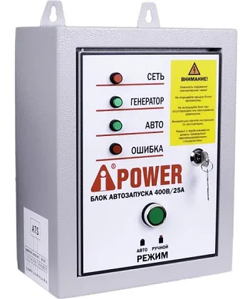 Блок автозапуска 400В, 25А ATS Control box 29102 A-iPower
