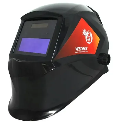 Маска сварочная WELDER PRO Ф1 СБ Хамелеон 90x35 мм, DIN 3/11, в пакете