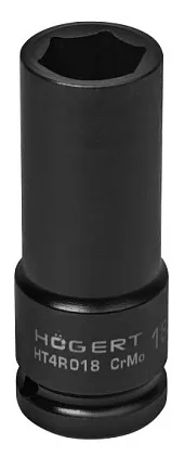 Головка шестигранная ударная удлин 1/2", 18 мм, HOEGERT