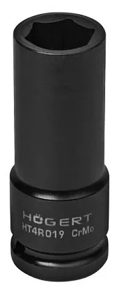 Головка шестигранная ударная удлин 1/2", 19 мм, HOEGERT