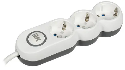 Удлинитель бытовой 3гн. 3м с/з с выкл. ПВС 3х1,5мм2 UNO У03В IEK