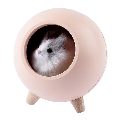 Ночник LED NLED-468-1W-W Хомяк 1Вт Розовый аккумуляторный