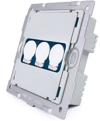 Выключатель сенсорный 3-кл. UK стандарт (механизм) Livolo