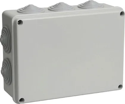 Коробка распред. о/п 190х140х70 IP44 СЕРАЯ 10 сальников КМ41243 IEK (20)