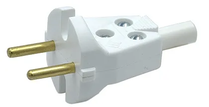 Вилка прямая б/з 6А Белая В6-001