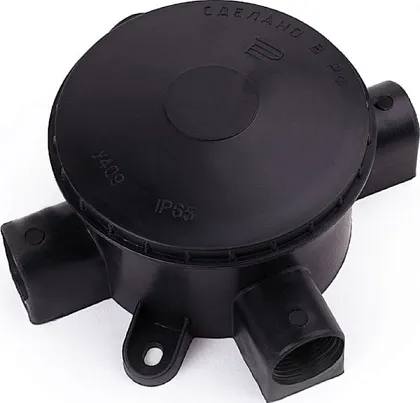 Коробка распред. о/п 95х60 IP65 4-х рожковая карболит (100)