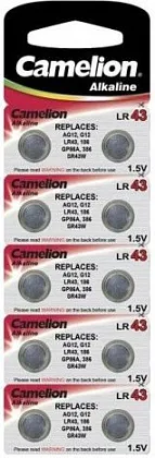 Батарейка G12 (386A/LR43/186) CAMELION BL-10