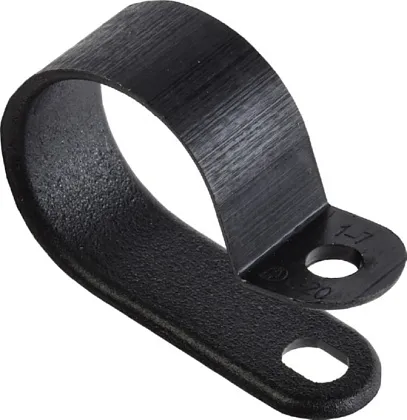 Скоба крепежная 20мм нейлоновая Черная (50шт) IEK, уп