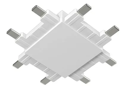 Коннектор крестовой системы SLIM, белый, CN-SLIM-WH-X