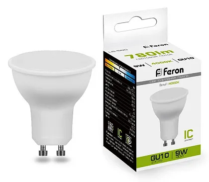 Лампа LED LB-560 MR16 GU10 9Вт 175-265V 4000K Feron