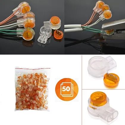 Скотчлок RIPO, соединитель проводников, для 2-х жил 0,4-0,9мм, с гидроф. заполнением (в уп. 50шт.), 