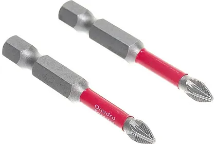 Бита 1/4" Pz1х50мм магнитная (2 шт) Quadro Torsion, ком