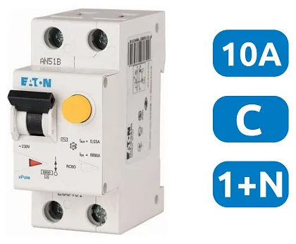 Автомат с УЗО PFL6-10/1N/C/003