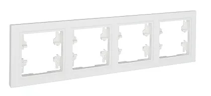 Рамка 4-я белая горизонтальная U1A-030 SoftTouch "Uno" AWSproducts