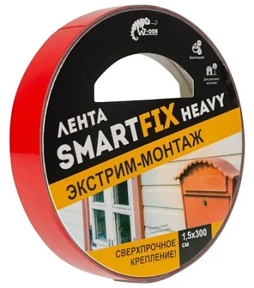 Лента всепогодная монтажная W-con SmartFix HEAVY,1,5*300см, серая/10 SFV1530G