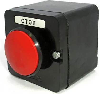 Пост кнопочный ПКЕ-222/1 Стоп красн. гриб.