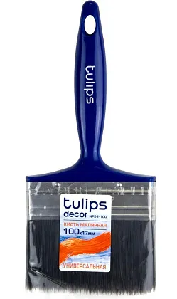 Кисть малярная, универсальная, 100х17 мм Tulips decor