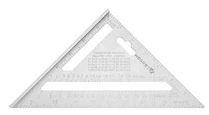 Угольник разметочный алюминиевый 185мм HOEGERT