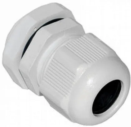 Кабельный ввод PG16 (10-14 мм) серый пластик IP68 (КВТ)