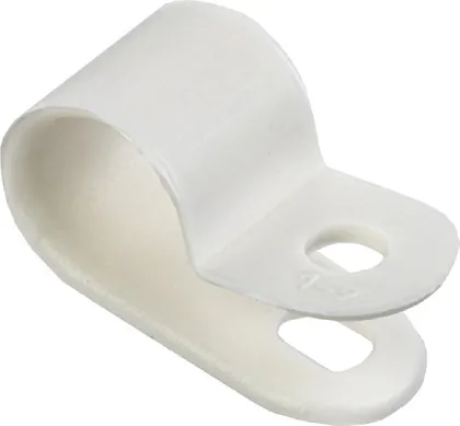 Скоба крепежная 9мм нейлоновая Белая (50шт) IEK, уп