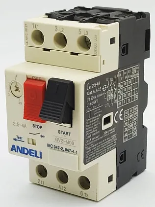 Авт. защиты эл. двигателя GV2-M08 (2.5А-4A) Andeli