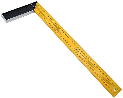 Уголок строительный 90 градусов 450 мм металлический желтый 12-120