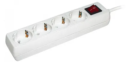 Удлинитель бытовой 4гн. 5м с/з с выкл. ПВС 3х1мм2 У04К IEK