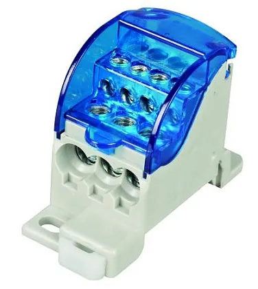 Распределительный блок на DIN-рейку РБЛ "Лесенка"-125 1П 125А (1x35+1x16/6x16)