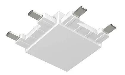 Коннектор угловой потолочный T, системы SLIM, белый, CN-SLIM-WH-T