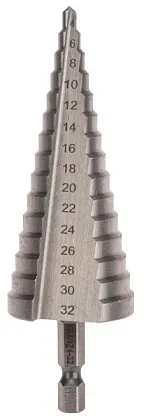 Сверло ступенчатое 4,0-32,0мм KRANZ