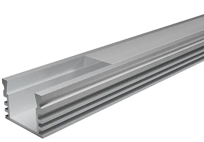 Профиль комплект накладной 12х16х2000мм серый (профиль, экран, загл) WOLTA, ком