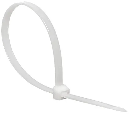 Хомут 7,2*400 белый нейлон (100 шт.) Basic (EKF), уп