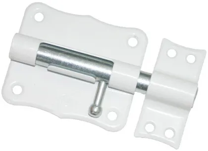 Шпингалет фигурный 85мм белый