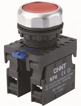 Кнопка NP8-01BND/4 крас. LED 220В 1нз IP65 CHINT