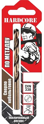 Сверло по металлу 13,0 мм Co5% Hardcore