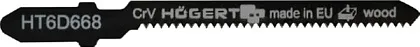 Полотно для эл.лобзика по дереву 116 мм, 8TPI, чистый рез, 5шт HOEGERT, ком