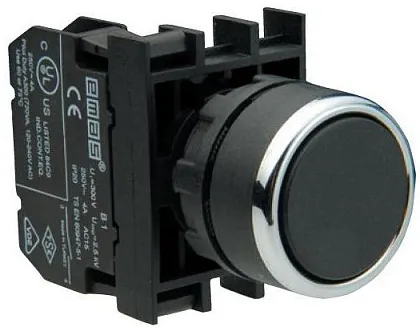 Кнопка B100DH чёрн. 1но IP40 Emas