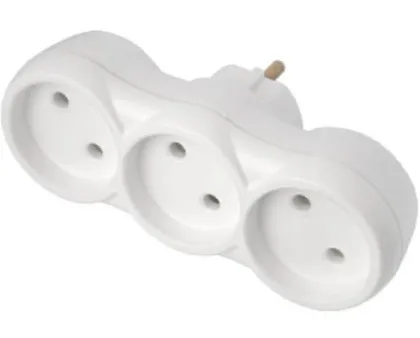 Разветвитель 3 гн. б/з прямой Белый Bylectrica (9)