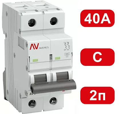 Автоматический выключатель AV-6 C40/2 6кА  AVERES EKF