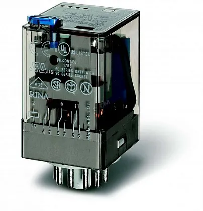 Реле втычные 60.13.9.012.0040; 12DC; 3к; 10A (FINDER)