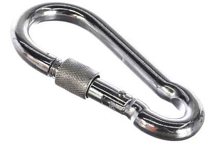 Карабин пожарный DIN5299 D с фиксатором 12мм (поштучно) (Tech-KREP)