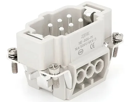 Разъем вилка SO-HE-006-M 6P+PE, 16A, 500V SMICO