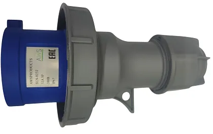 Вилка переносная 32A 3п (2P+PE) SLN-0232 IP67, 380В, AWSPRODUCTS
