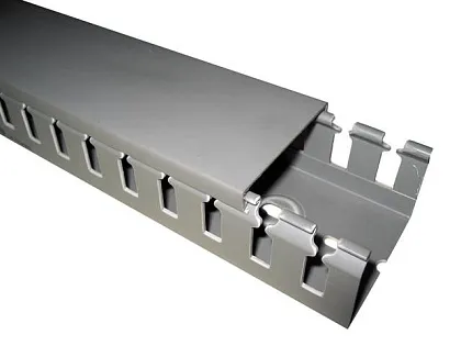 Кабель-канал перфорированный 60х80 СЕРЫЙ ширина перфорации 8 мм ДКС 2м (12)