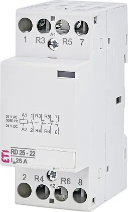 Контактор модульный RD 25-22 (кат.24V AC/DC 25А 2но+2нз) ETI
