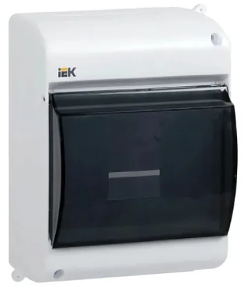 Щит навесной пласт. КМПн 2/4 IP30 бел IEK