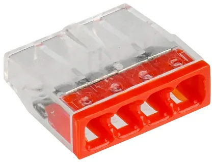 Клемма 4 отверстия 0,5-2,5 (уп. - 100 шт.) СМК 772-204 (GENERICA)