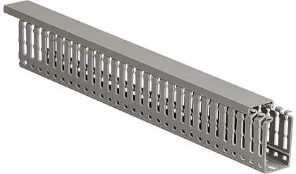 Кабель-канал перфорированный 25х40 СЕРЫЙ ширина перфорации 4 мм IEK 2м (30)