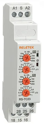 Реле времени RS-TC23, циклическое 2co, 8A, 24-240В AC/DC Reletek